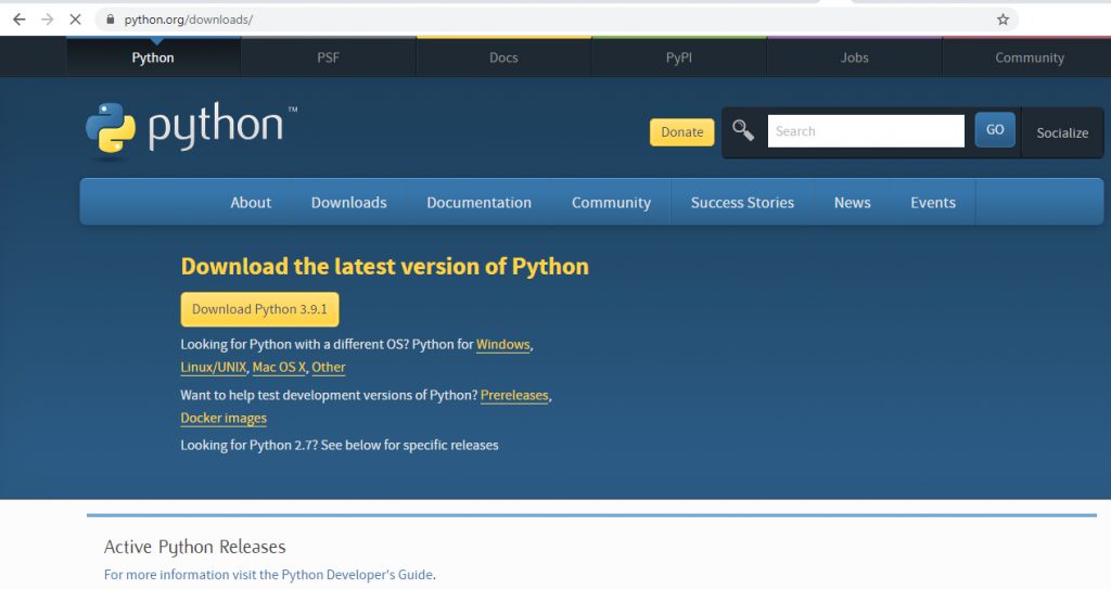 دانلود برنامه python